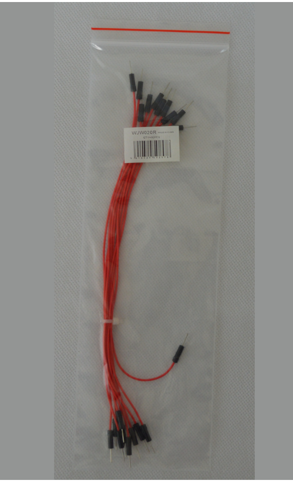Starthilfekabel-Set, 10 Stück / Satz, 20 cm lang, Farbe Rot