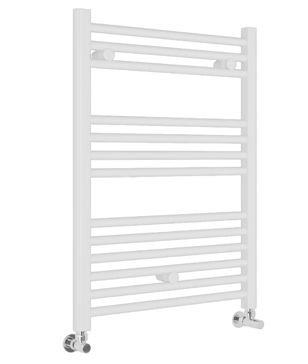 Sanivesk - Design-Heizkörper Lima - 80 x 60 cm - mit 386 W Leistung und inkl. Befestigungsmaterial und Wandmontage - für Badezimmer und größere Räume - Stahl weiß