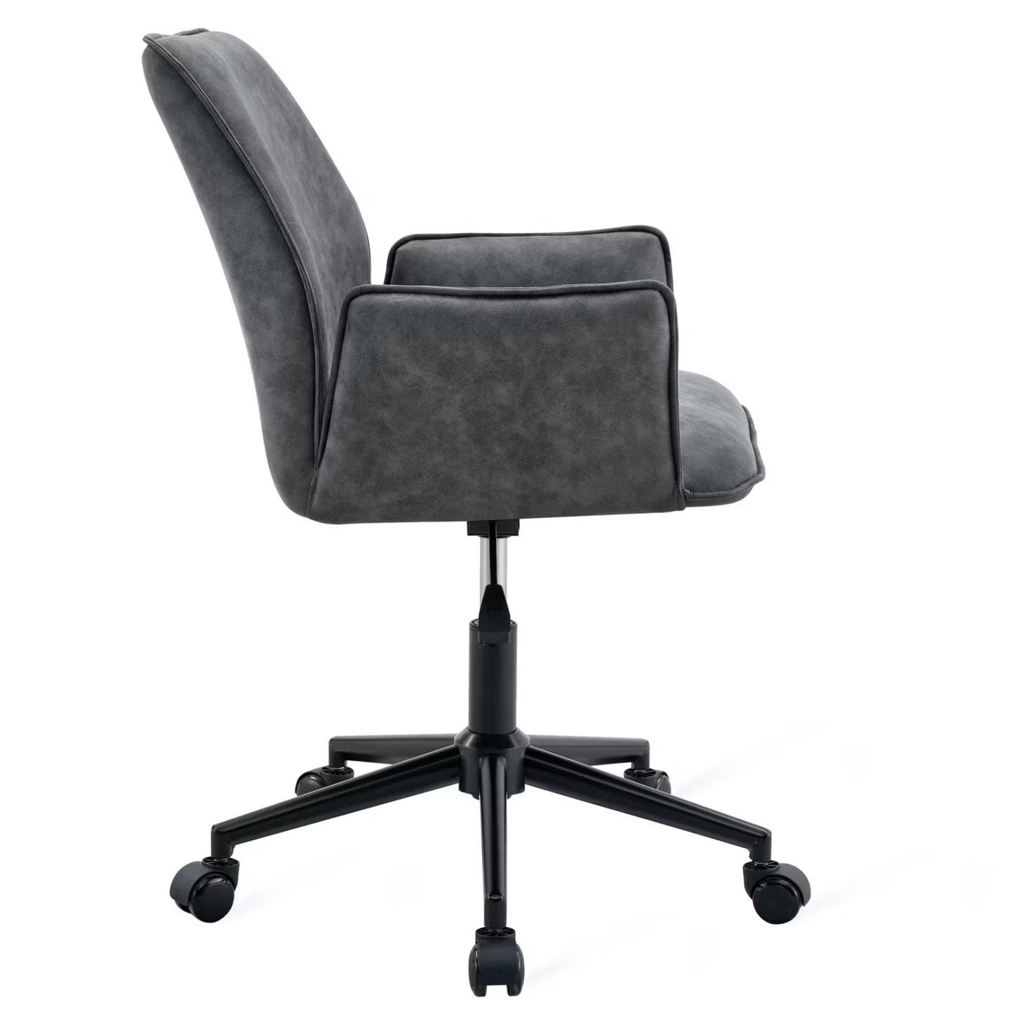 Jill Bürostühle 2er Set - Anthrazit Mikrofaser - 58,5 x 64 x 82,5-91,5 cm - Höhenverstellbar