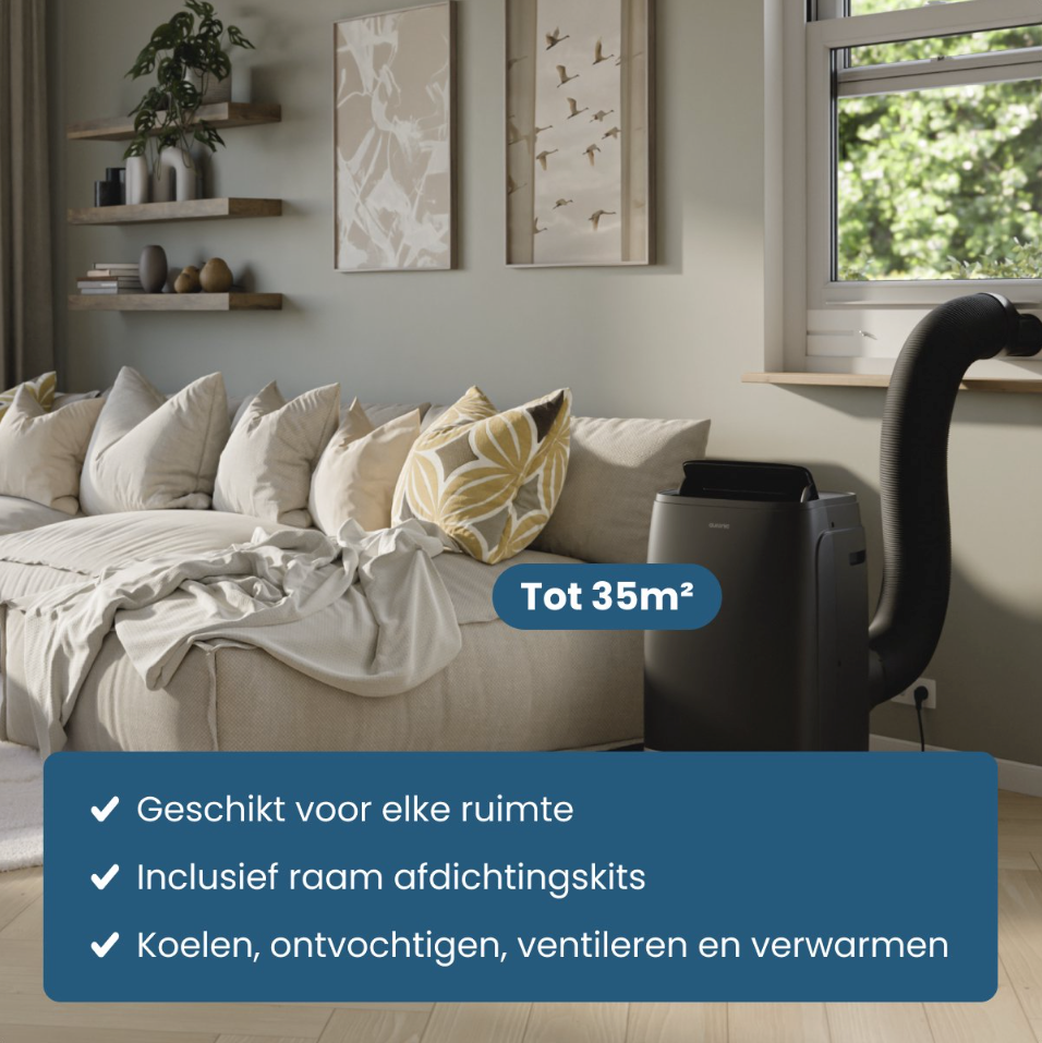 Auronic 12.000 BTU Mobiles Klimagerät - 4-in-1 - Schwarz
