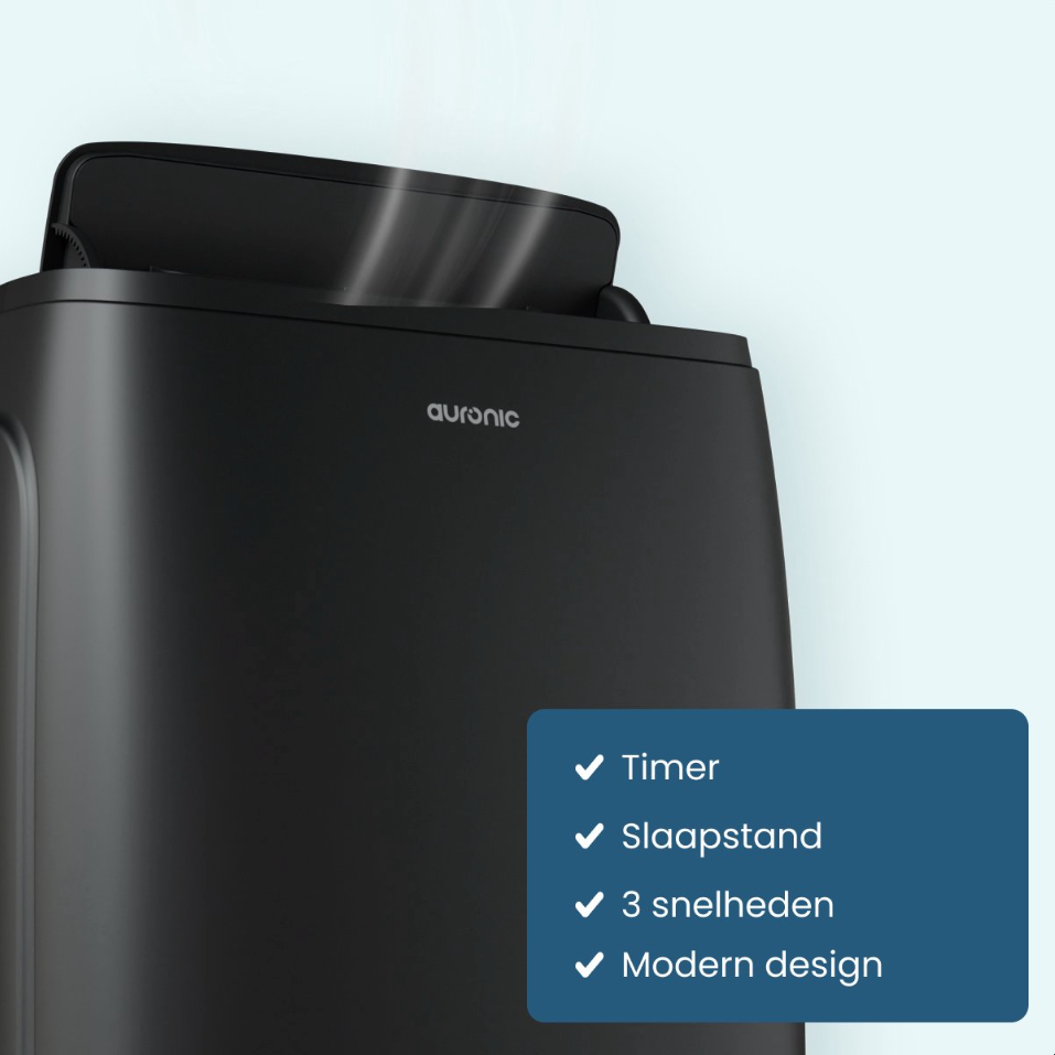 Auronic 12.000 BTU Mobiles Klimagerät - 4-in-1 - Schwarz