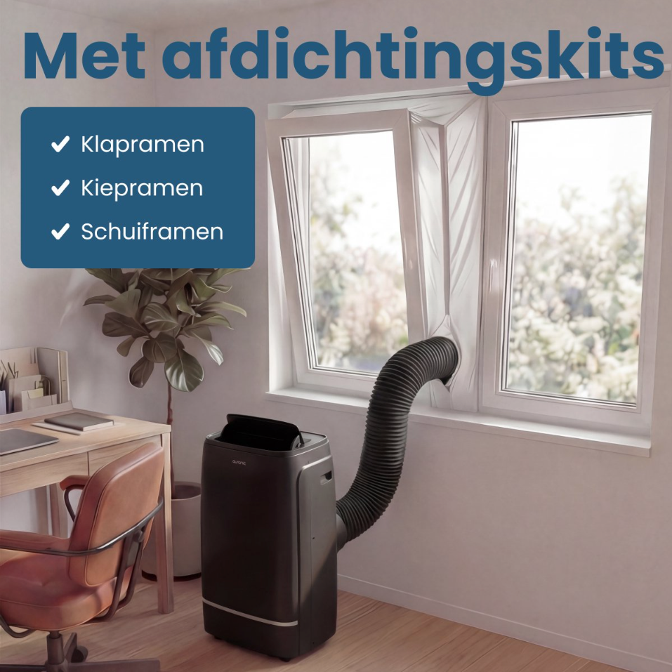 Auronic 12.000 BTU Mobiles Klimagerät - 4-in-1 - Schwarz