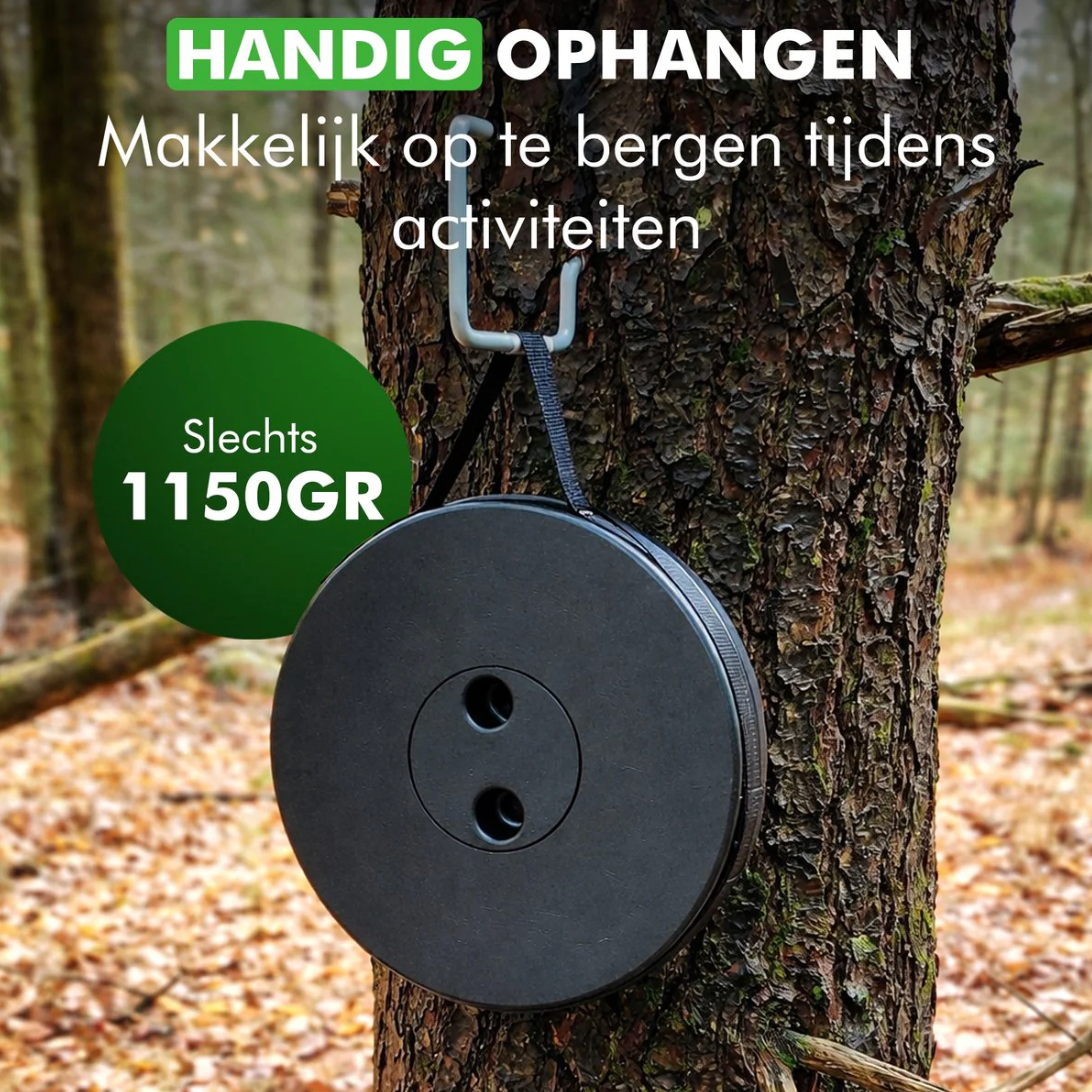 Travelhawk Faltbarer Hocker - Ausgestattet mit strapazierfähigem Polyester Sitz und Aluminium Rahmen und faltbarem Design - Für Camping und Angeln - Schwarzes Polyester und Aluminium - Einhundertfünfzig Kg