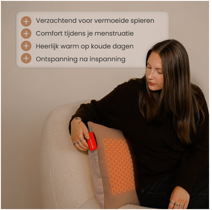 AURONIC AU3358 - Elektrisches Kopfkissen - Classic 45x60 - Infrarot - Wärmekissen Altrosa