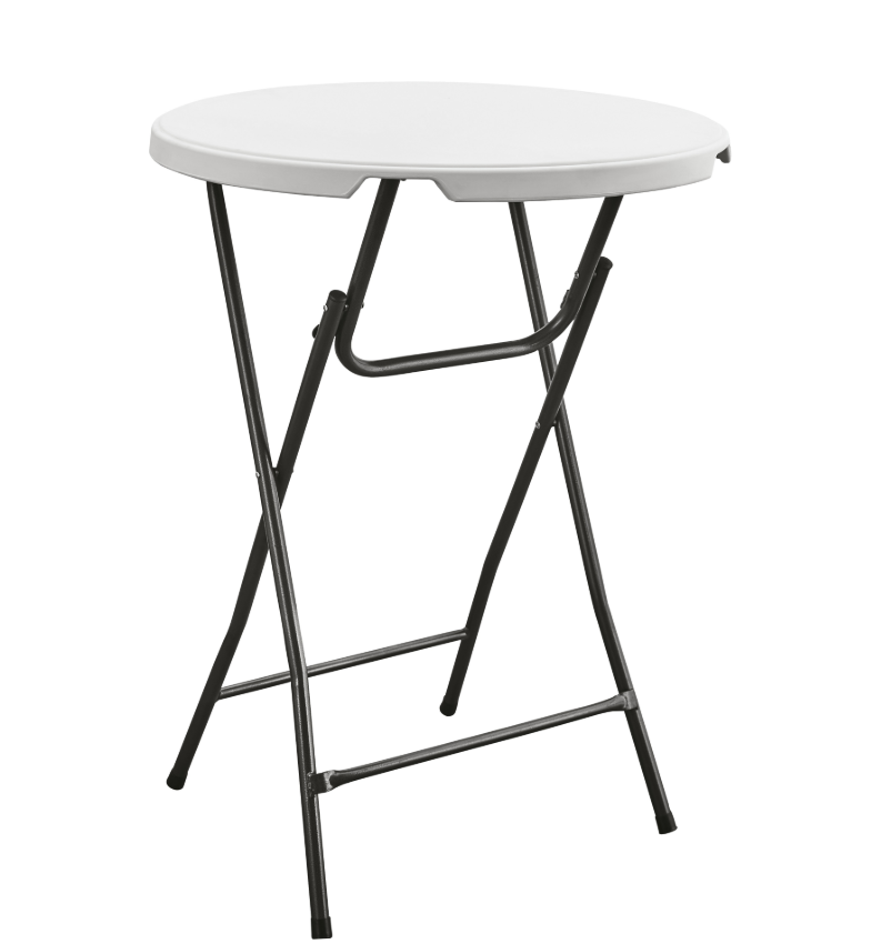 Garten - Bartable White KD - 80 x 110 cm - Weiß & Kunststoff - faltbar & stabil - für Partys & Events