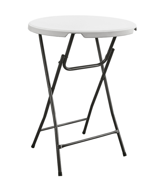 Garten - Bartable White KD - 80 x 110 cm - Weiß & Kunststoff - faltbar & stabil - für Partys & Events