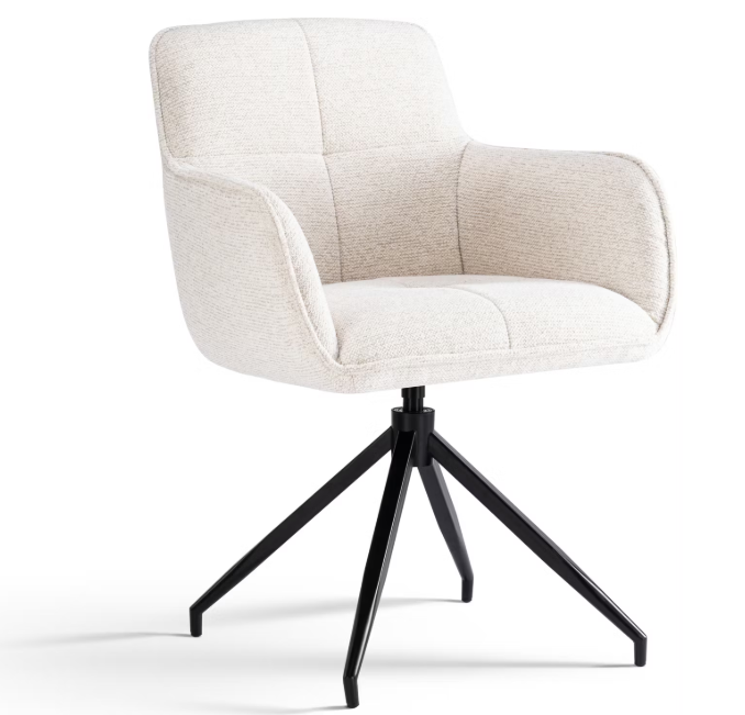 2x Criks Design Esstisch-Drehstuhl Charly - beige
