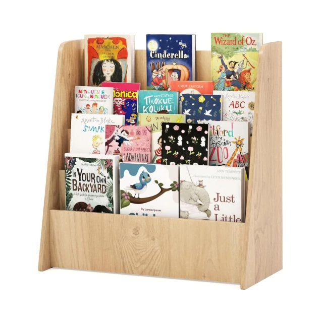 Coast Kinderbuchregal - 4 Etagen mit offenem Design und solider Konstruktion