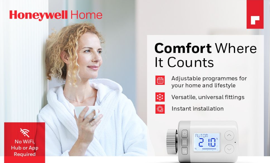 Honeywell Rondostat - 2er Set - Thermostat - ECO-Modus - Weiß