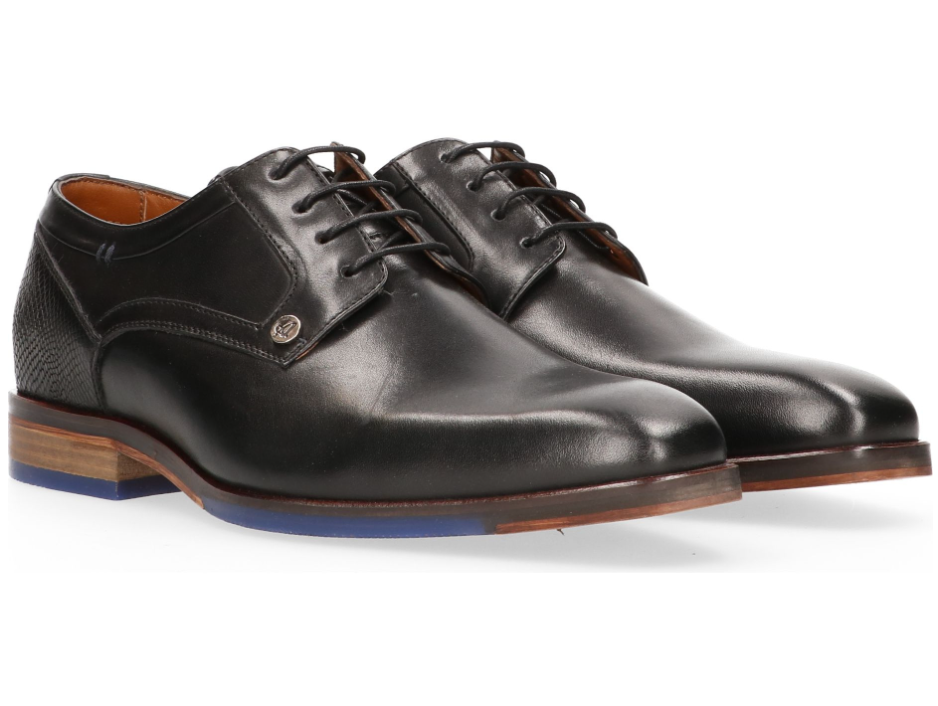 Australian Footwear Magiore 15.1637.01-A00 - Herrenschuhe - Schwarzes Leder - Größe 40