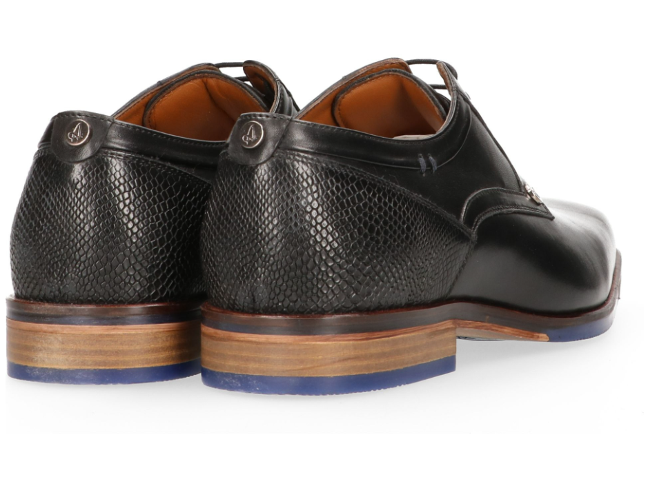 Australian Footwear Magiore 15.1637.01-A00 - Herrenschuhe - Schwarzes Leder - Größe 40