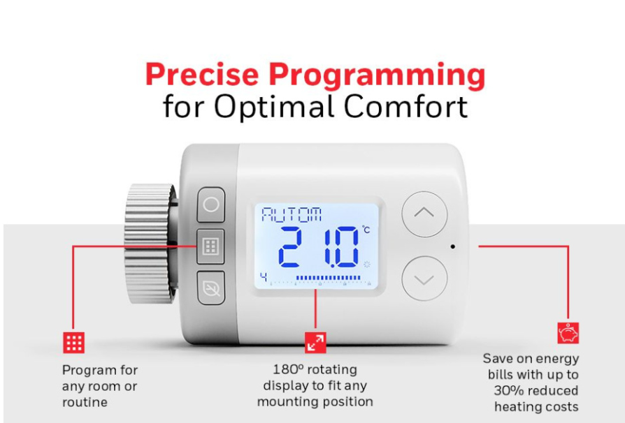 Honeywell Rondostat - 2er Set - Thermostat - ECO-Modus - Weiß