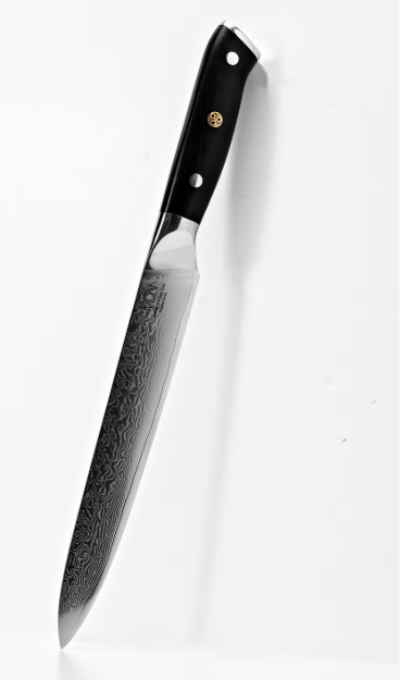 VDN Elegance Damaststahl-Fleischmesser 21 cm - Schwarzer Griff