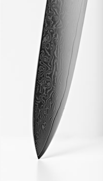 VDN Elegance Damaststahl-Fleischmesser 21 cm - Schwarzer Griff