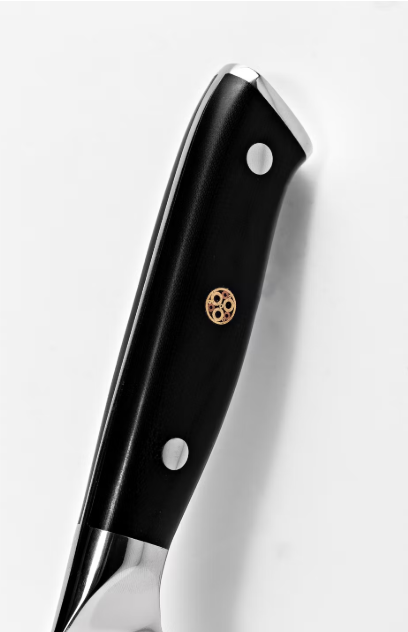VDN Elegance Damaststahl Kochmesser 21 cm - Schwarzer Griff, Edelstahl