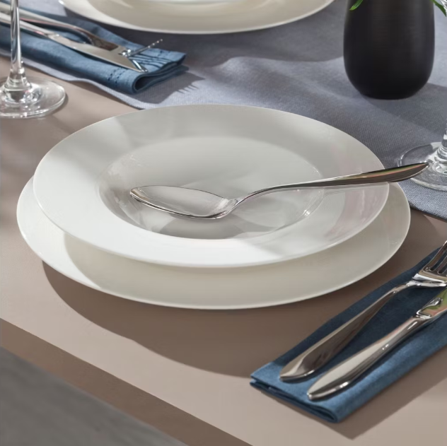 Villeroy & Boch 6er-Set Vivo - Tiefe Teller - Porzellan - Ø 24 cm - Weiß