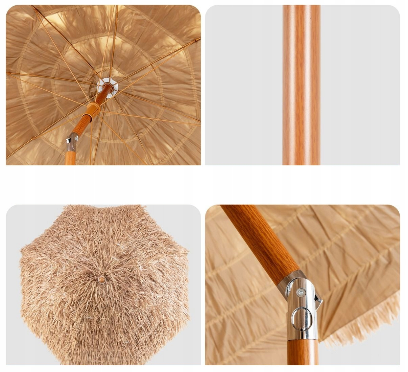 Sonnenschirm Coast 220 cm - beige mit verstellbarer Neigung, stabil und windfest