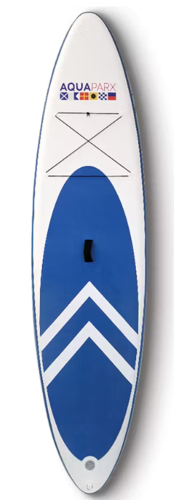 Aquaparx Aufblasbares SUP Board 330 cm Weiß/Blau - Komplettset mit Paddel und Tragetasche