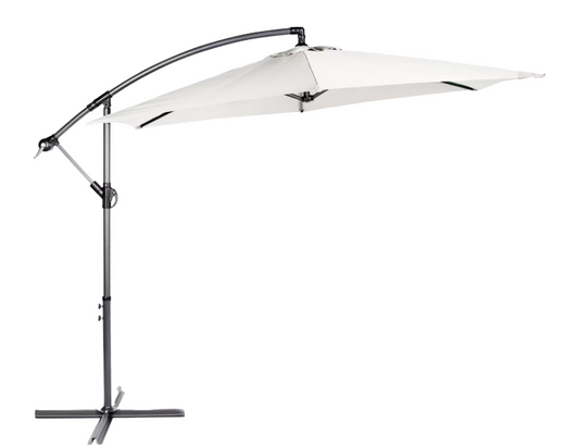 Lifa Garden Hängesonnenschirm Ø 300 cm Creme - inklusive Schutzhülle