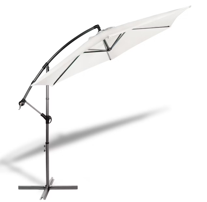Lifa Garden Hängesonnenschirm Ø 300 cm Creme - inklusive Schutzhülle