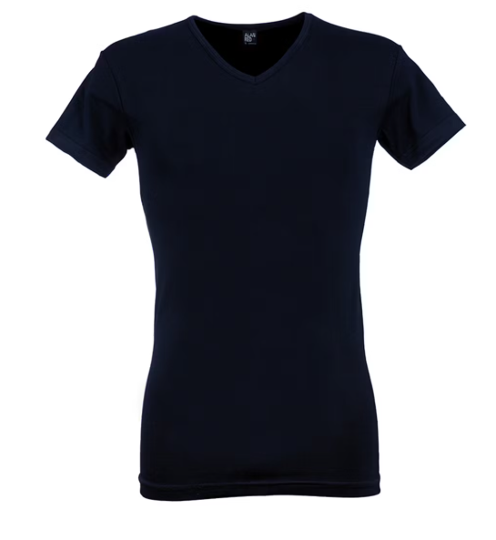 4x Alan Red T-Shirts Men - Navy - Größe M - V-Ausschnitt & Rundhals - Body Fit - 93% Baumwolle / 7% Elastan