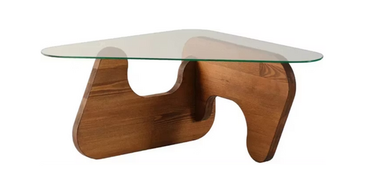 Freya Chesnut Couchtisch XL - Gehärtetes Glas - Massivholz - Kastanie