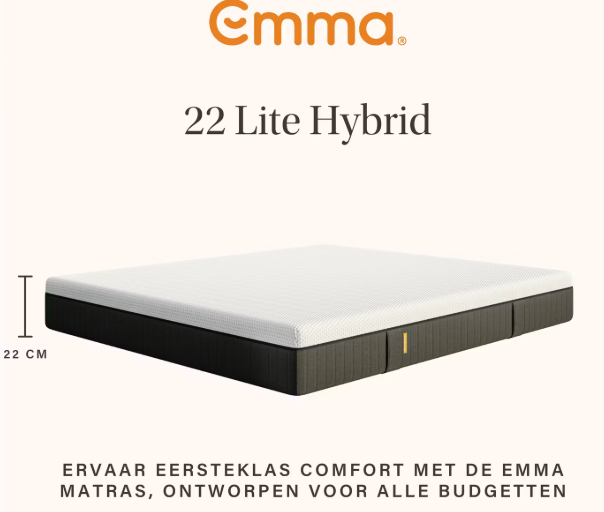 Emma Lite Matratze 90x200 cm - Feste Taschenfederkernmatratze mit 7 Zonen - Grau