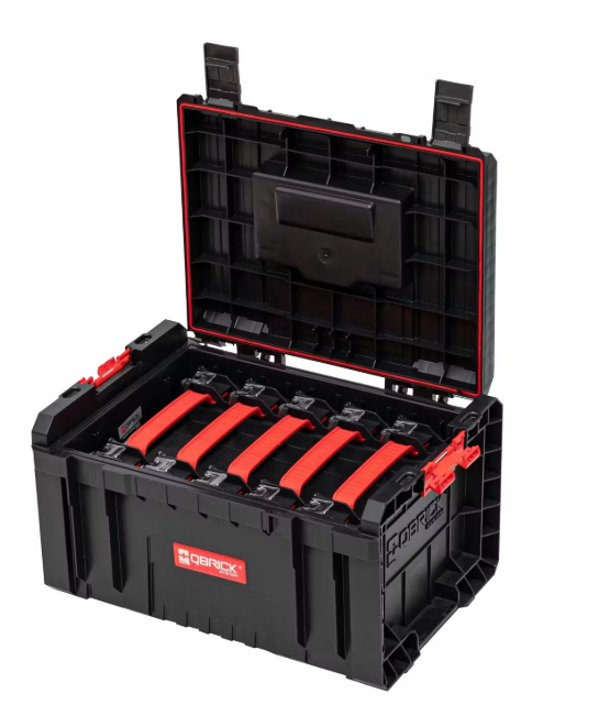 Qbrick Z257776PG001 Werkzeugkoffer PRO 2.0 mit 5x PRO Organizer Multi - Schwarz, 450 x 334 x 240 mm