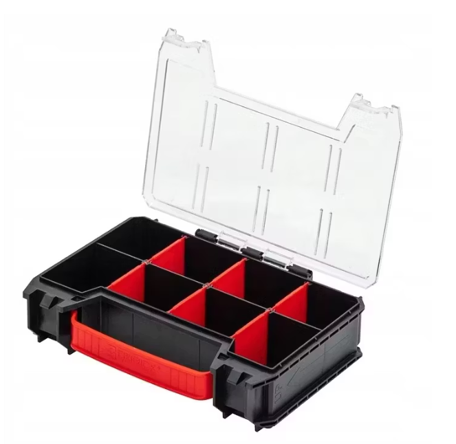 Qbrick Z257776PG001 Werkzeugkoffer PRO 2.0 mit 5x PRO Organizer Multi - Schwarz, 450 x 334 x 240 mm