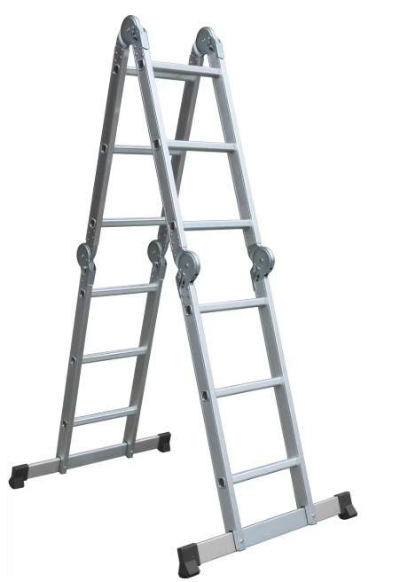 Batavia Aluminium Multifunktionsleiter 4x3 Sprossen - Höhe 165 cm | Arbeitshöhe 339 cm - Kompakt 90x33,5x25 cm