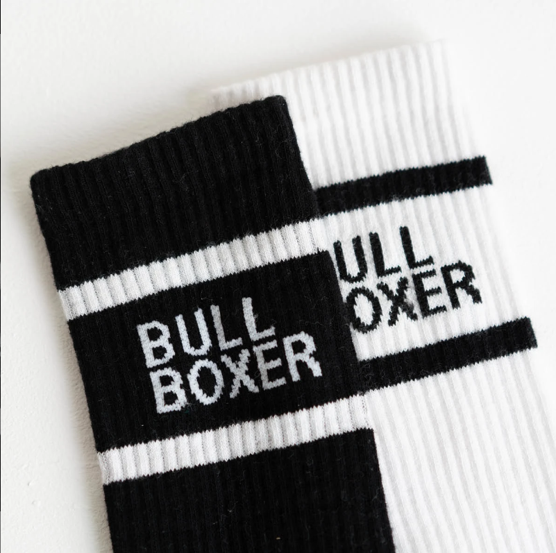 Bullboxer Herren Socken Weiß/Schwarz - 2er-Pack - Größe 35-38