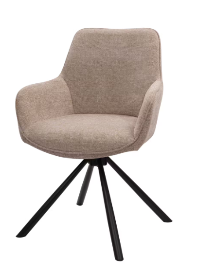 Dutchbone Oliver Drehbare Esszimmerstühle - 57x60x86 cm - Taupe (2er Set) - Beige