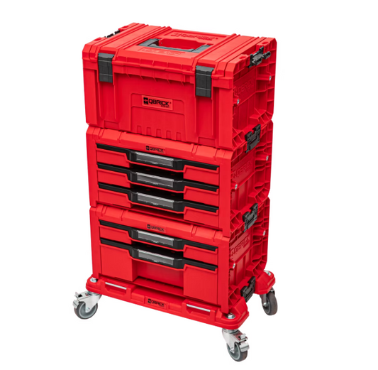 Qbrick System Pro Schublade Workshop - Set 4 - 525 x 345 x 885 mm - Rot
