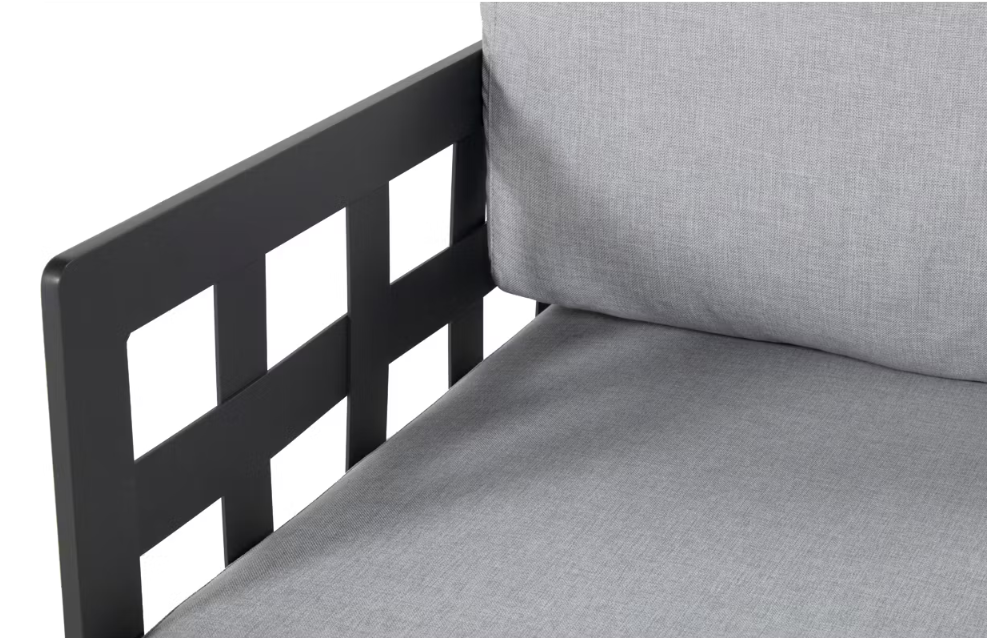Hartman Cestelli Lounge Stuhl - 84x84x85 cm - Aluminium Holzkohle