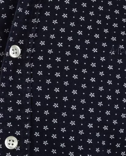 McGregor Indigo Hemd Herren Navy - Regular Fit - 100% Baumwolle - Größe L