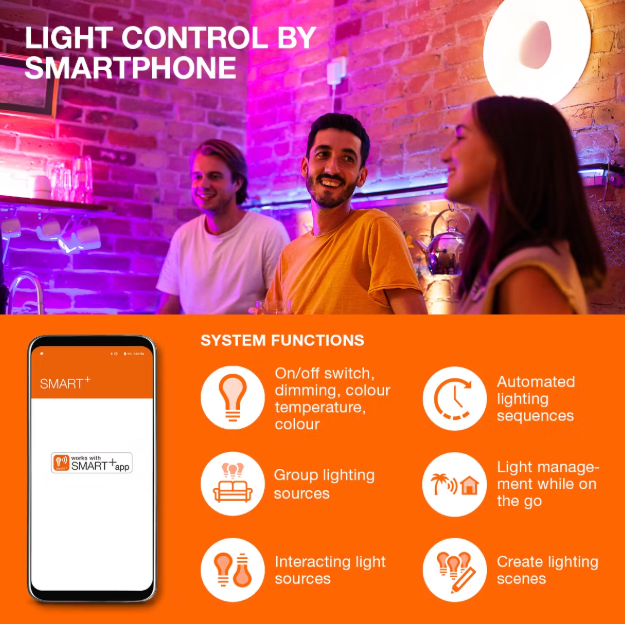 Ledvance Cornerslim Smart Wifi Stehleuchte - 80 cm - RGB & CCT - Schwarz