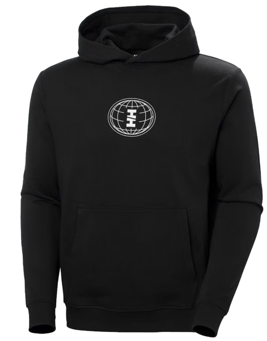helly hansen core graphic hoodie men - Größe M - schwarz - 80% Baumwolle / 20% Polyester - regular fit