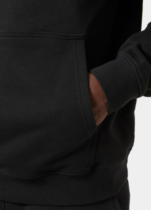 helly hansen core graphic hoodie men - Größe M - schwarz - 80% Baumwolle / 20% Polyester - regular fit