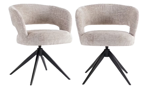 Criks Design Coco Esszimmerstuhl - beige - 62x61x77 cm - 2 Stück
