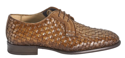 Giorgio Bufalino Leder Flechtschuhe - Cognac - Größe 47 - Italienischer Stil & Luxus