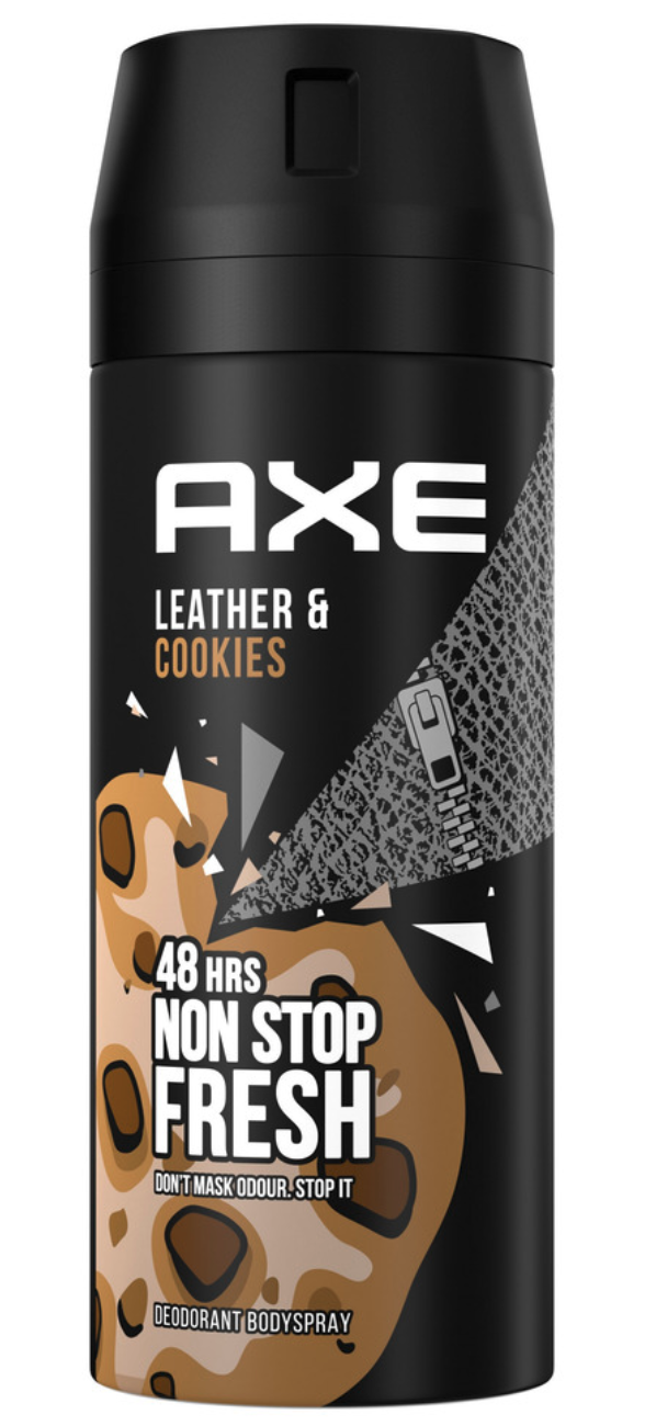 Axe Leather & Cookies Deospray 2x150 ml - Leder- und Keksduft - lang anhaltende Frische