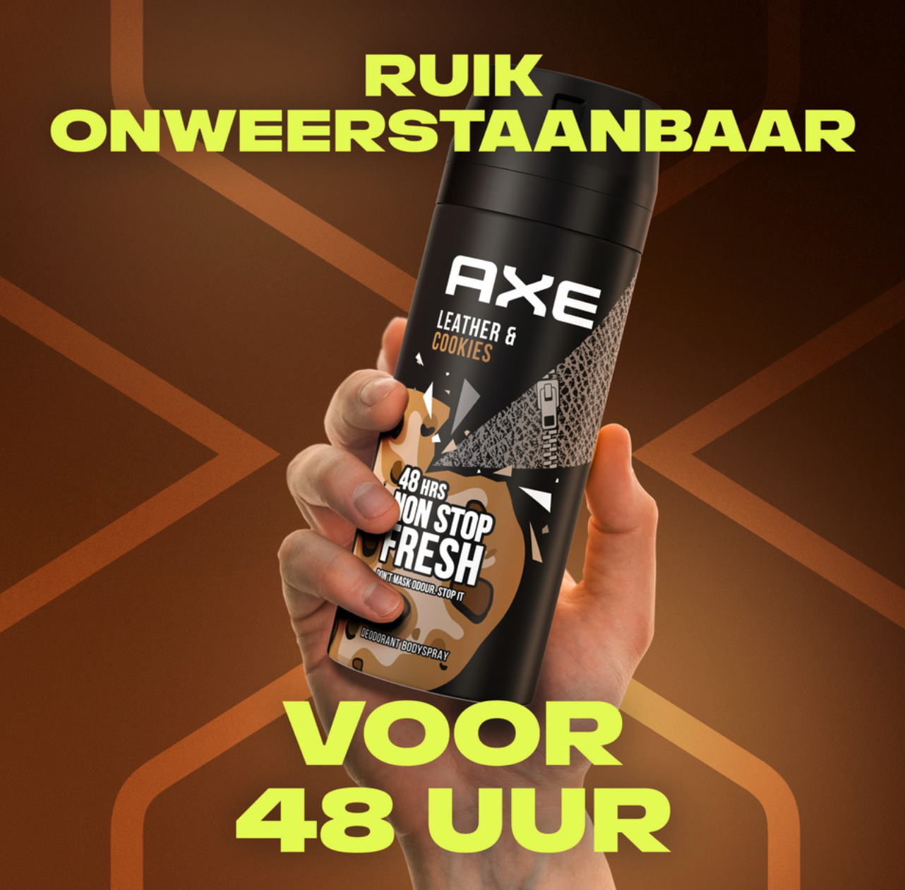 Axe Leather & Cookies Deospray 2x150 ml - Leder- und Keksduft - lang anhaltende Frische