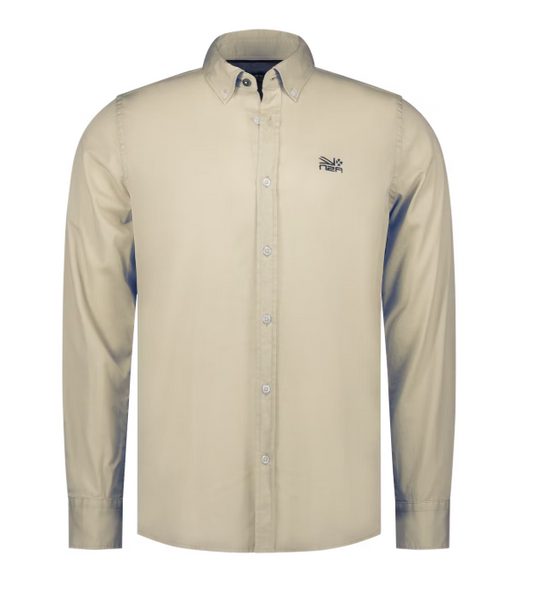 NZA Kingsley Shirt Herren - Größe XL - Creme - 97% Baumwolle