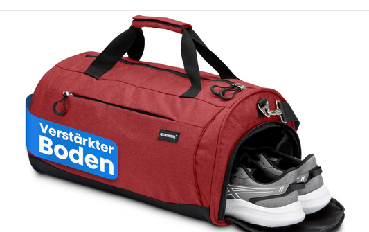 HELDENWERK Sporttasche - Sporttasche mit Schuhfach & wasserdichtem Nassfach - Workout- und Reisetasche für Damen & Herren - Fitness-, Reise- & Wochenendtasche - 50L - Pink