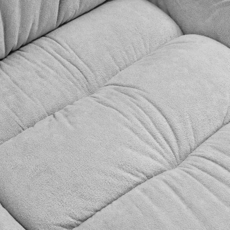 tectake Bürostuhl Jillien mit Fußstütze - Ergonomisch - Velours - Grau