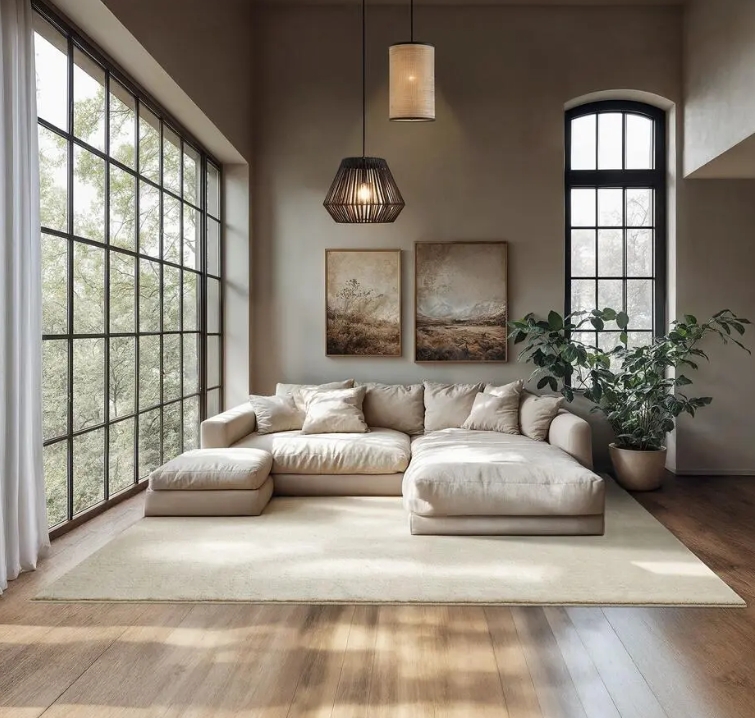 tectake Soft Zone Teppich - Kurzflor - Extra weich - Beige - 200 × 290 cm