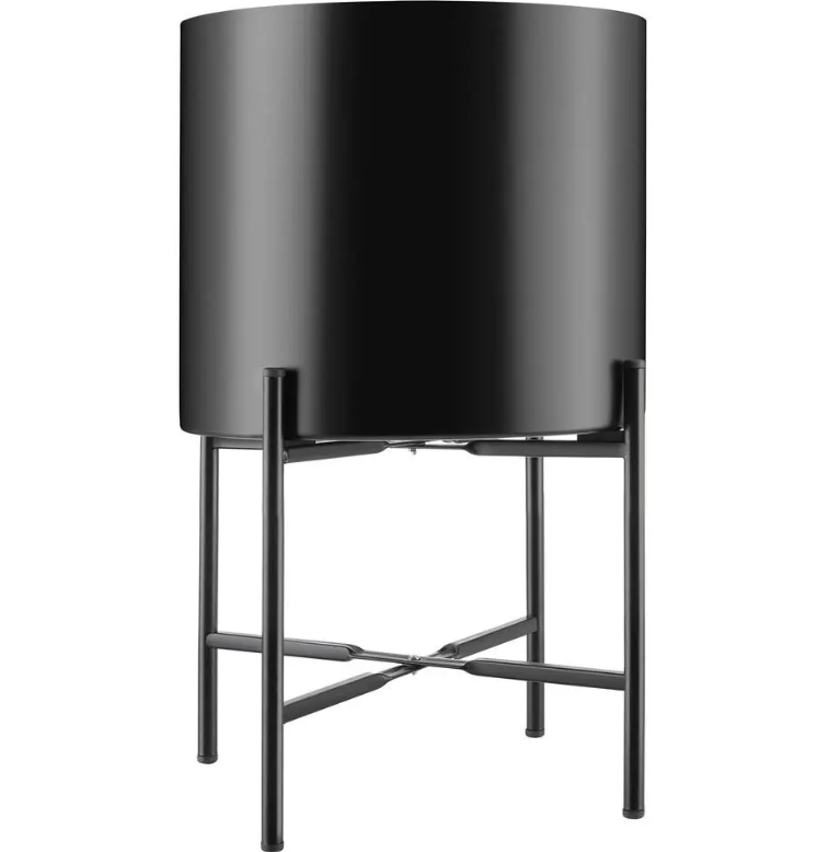 tectake Pflanzenständer Mine - 2er Set - Pulverbeschichteter Stahl - Schwarz