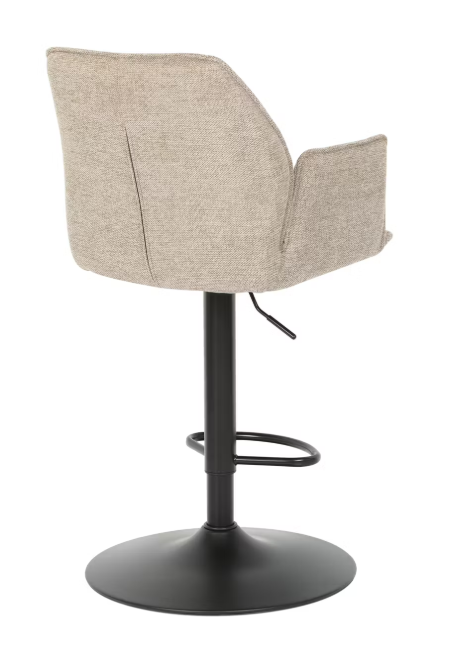 Multifurn Jill Barhocker Satz von 2 Verstellbar - Leinen Taupe - 51 x 53 x 96-116 cm
