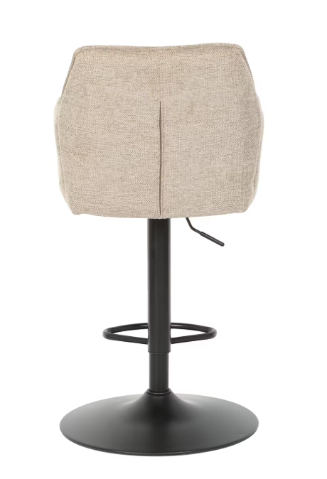Multifurn Jill Barhocker Satz von 2 Verstellbar - Leinen Taupe - 51 x 53 x 96-116 cm