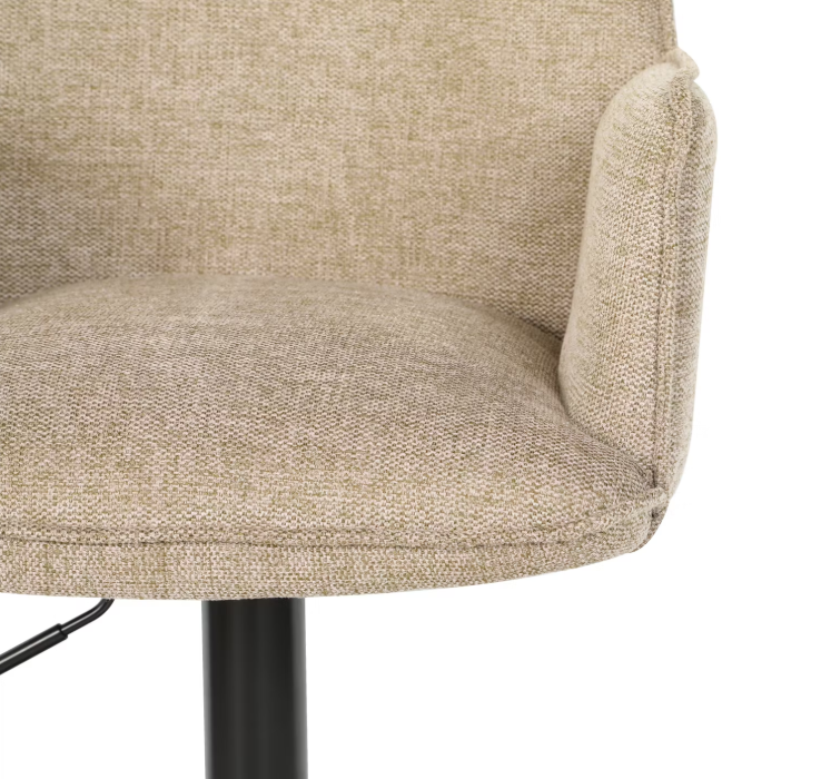 Multifurn Jill Barhocker Satz von 2 Verstellbar - Leinen Taupe - 51 x 53 x 96-116 cm